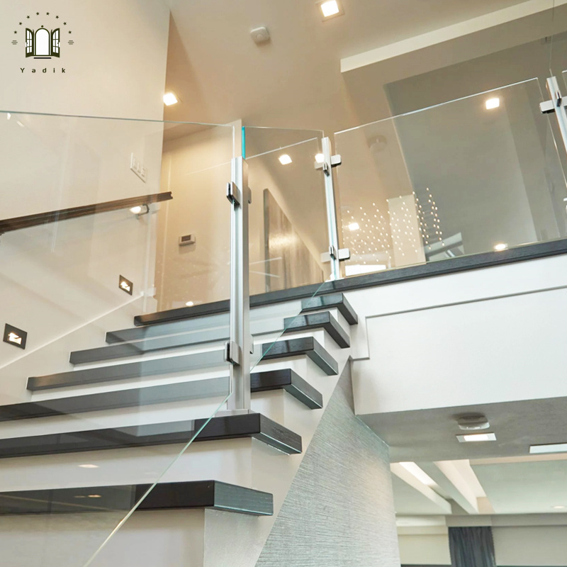 Modern Design Balcony Glass Railing Aluminium Handrail Balustrade for Stairs